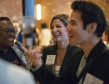 Valerie Smith, Cindi Leive and Joseph Altuzarra laughing as a group